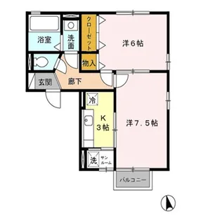 セービルリカーK【2階】の間取り