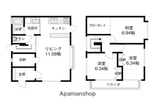 オーハイム大徳【A号室】の間取り