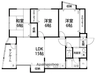 ヴィラ藤右衛門【205号室】の間取り