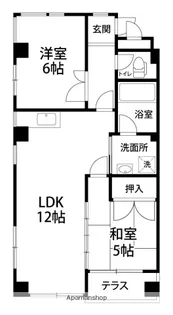 サンライフ若宮【303号室】の間取り