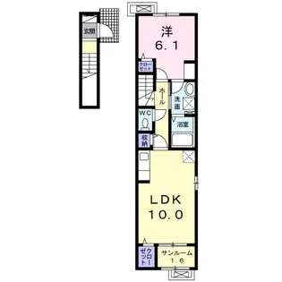 アンシャンテ Ⅳ【2階】の間取り