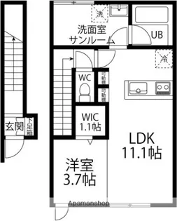CASANAL(カーサナル)【206号室】の間取り