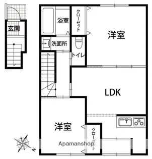 AVENIR【202号室】の間取り