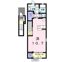 イーストビースティ Ⅰ【2階】の間取り