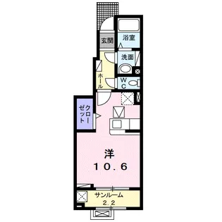 イーストビースティ Ⅱ【1階】の間取り