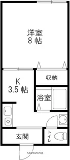 HITO・TOKI【105号室】の間取り