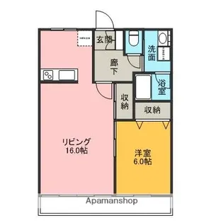 クラシオンM【203号室】の間取り