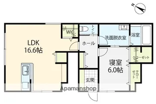 レジデンス花里【106号室】の間取り