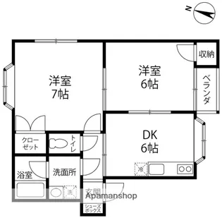 カーナ1【202号室】の間取り