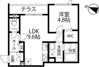 ニュアージュ【101号室】の間取り