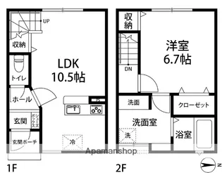 ラ・ルッキーナ【B005号室】の間取り
