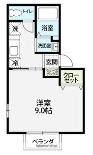 シャントゥール【201号室】の間取り