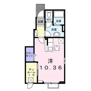 ユ クラルテ【1階】の間取り