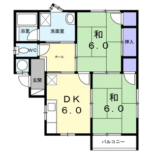メゾン・リバーサイド【1階】の間取り
