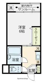 サンミューズほくてつ【205号室】の間取り