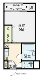 サンミューズほくてつ【308号室】の間取り