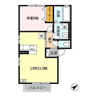 サウスイーストノア【2階】の間取り