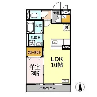 リビングタウン戸水【2階】の間取り