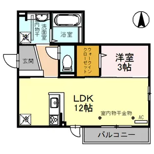 ヤードコート【2階】の間取り