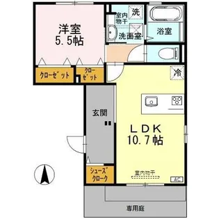 ベル・メゾンK【1階】の間取り