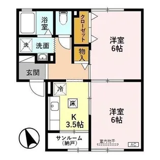 パルムドール01【1階】の間取り