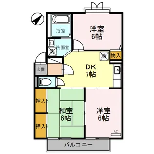 モンターニュリーブル B棟【1階】の間取り