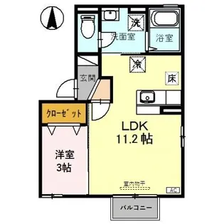 ラ・フィラーゲ【1階】の間取り