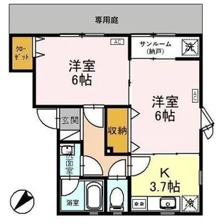 アプリコット B棟【1階】の間取り