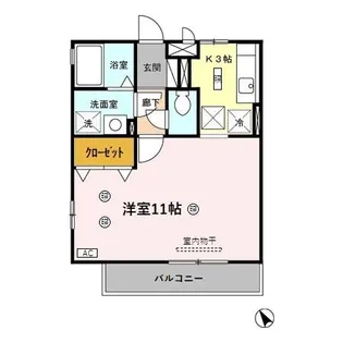 パークサイド鞍月【1階】の間取り
