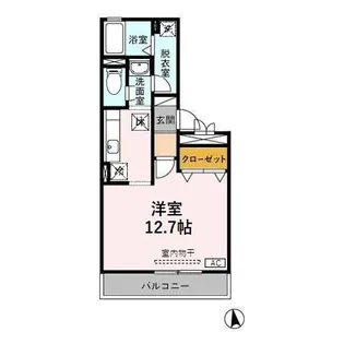 トゥールモンド・ジョワ【103号室】の間取り