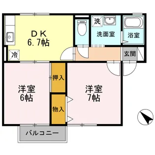 シャルマン・レジデンス21 A【2階】の間取り