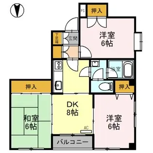メープルハイム【3階】の間取り