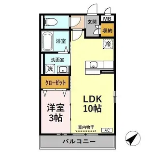 Maison de YASUKA(メゾン ド ヤスカ)【3階】の間取り