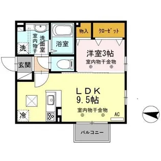 ウィークス【1階】の間取り