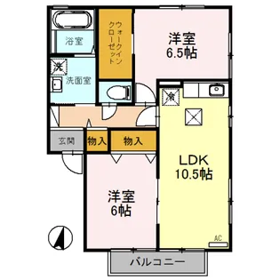 ジャルダン幸【1階】の間取り