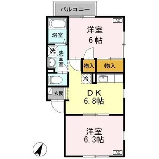 フレマリール医王【1階】の間取り