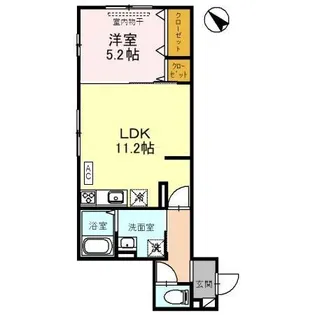 DーRESIDENCE茨木町【1階】の間取り