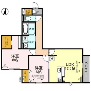 ラファール【302号室】の間取り