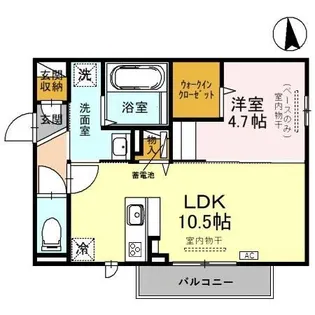 リジエール シャン【1階】の間取り