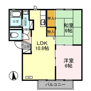 ディアス諸江 B棟【1階】の間取り