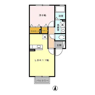 STELLA CCEUR(ステラクール)【2階】の間取り