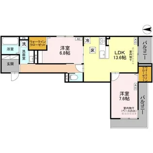 HERZ八日市(ヘルツヨウカイチ)【1階】の間取り