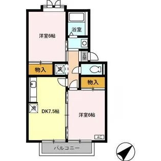 シティハイム ローズマリー【2階】の間取り