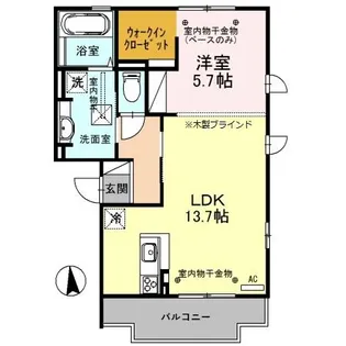 ブエノ・ラマ若宮【1階】の間取り