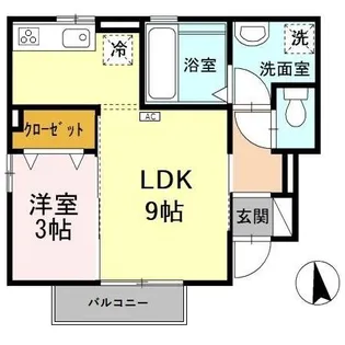 円 鞍月【1階】の間取り