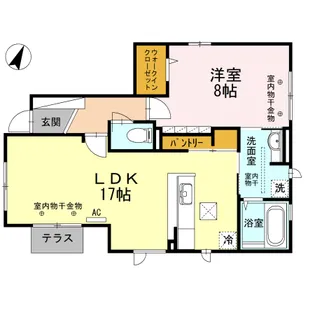 色無風(いろなきかぜ)【I号室】の間取り
