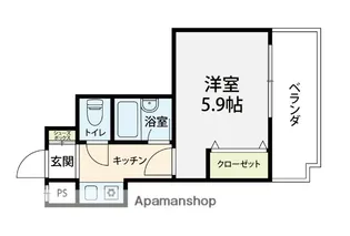 KCCオンワードベース【208号室】の間取り