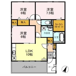 ブランシェハウス B【2階】の間取り