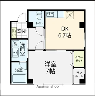 グレイスフル・オー【1階】の間取り