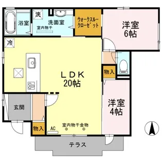 ウエスト パラシオ【I号室】の間取り